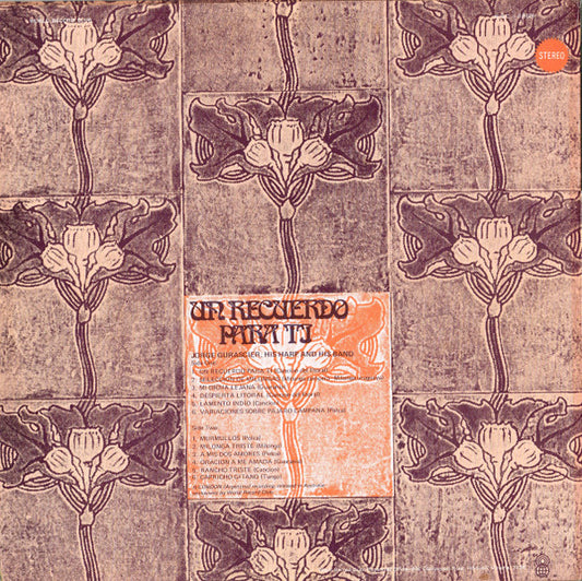 Jorge Gurascier : Un Recuerdo Para Ti (LP, Album, Club)