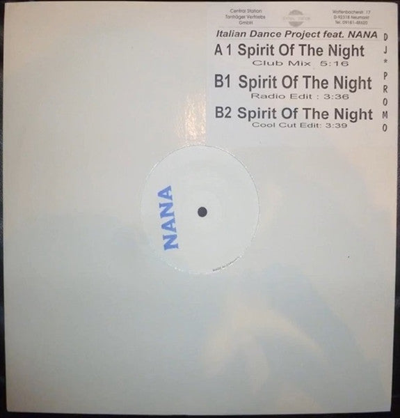I.D.P. Feat. Nana' : Spirit Of The Night (12", Promo, W/Lbl)