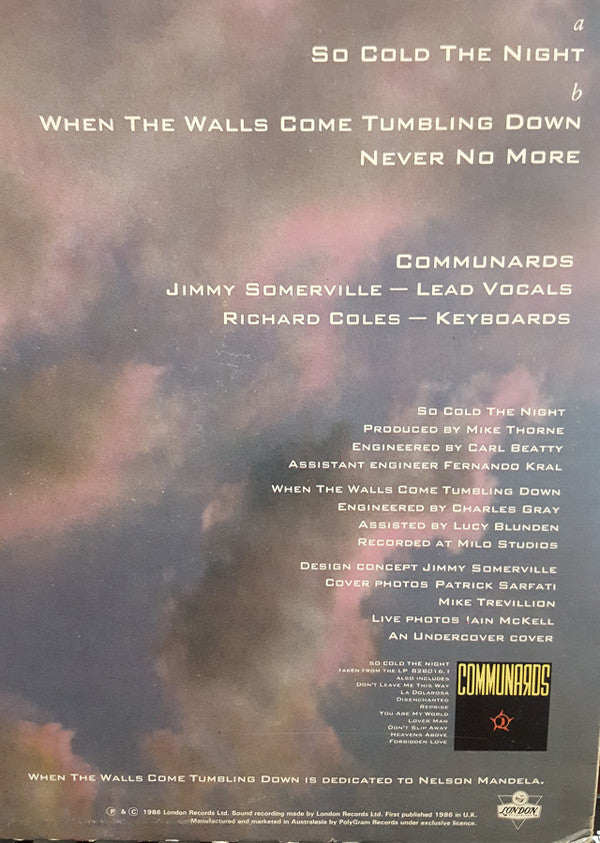 The Communards : So Cold The Night (12", Single)