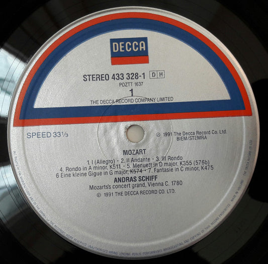 Wolfgang Amadeus Mozart, András Schiff : Piano Sonatas K545 & K570 / Fantasie K475 ∙ Rondos K485 & K511 (LP)