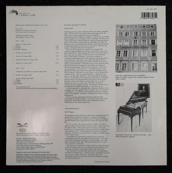 Wolfgang Amadeus Mozart, András Schiff : Piano Sonatas K545 & K570 / Fantasie K475 ∙ Rondos K485 & K511 (LP)