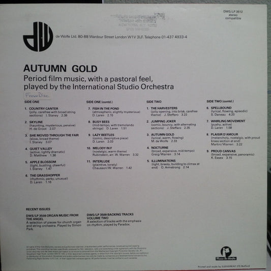 The International Studio Orchestra : Autumn Gold (LP, Album)