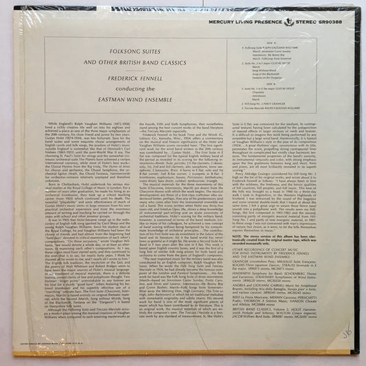 Frederick Fennell, Eastman Wind Ensemble : Folk Songs & Other British Band Classics (LP, Album, Comp, RM)