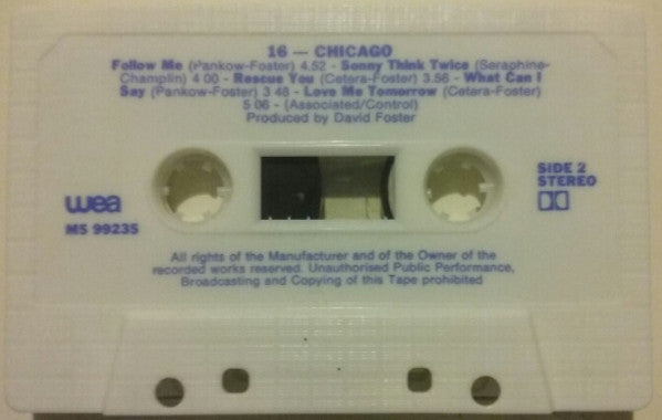 Chicago (2) : Chicago 16 (Cass, Album)
