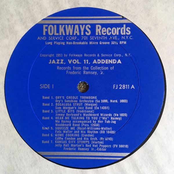 Various : Jazz Volume 11: Addenda (LP, Album, Comp, Mono)
