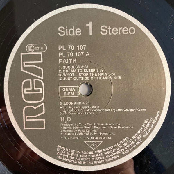 H2O (8) : Faith (LP, Album)