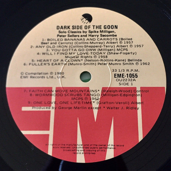 Spike Milligan, Peter Sellers, Harry Secombe : Dark Side Of The Goon (LP, Comp, Mono)