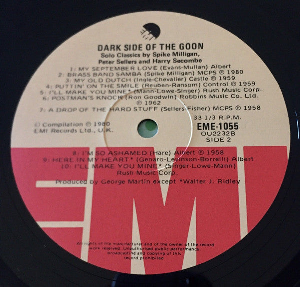Spike Milligan, Peter Sellers, Harry Secombe : Dark Side Of The Goon (LP, Comp, Mono)