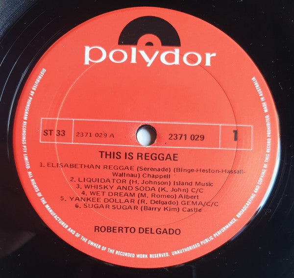 Roberto Delgado & His Orchestra : This Is Reggae (LP, Album)
