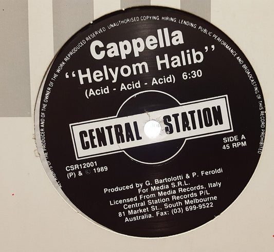 Cappella : Helyom Halib (Acid - Acid - Acid) (12", Single)