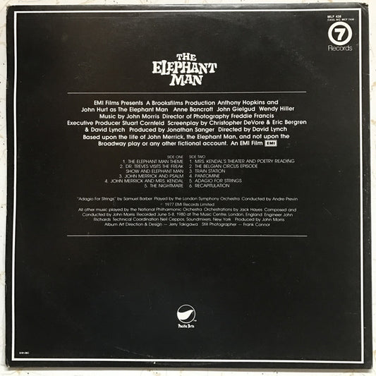 John Morris : The Elephant Man (Original Motion Picture Soundtrack) (LP, Album, Gat)