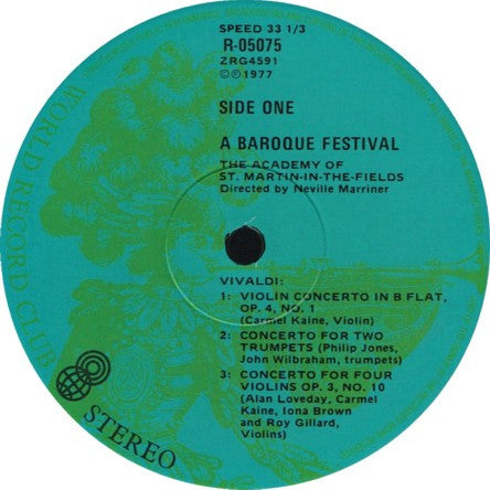 The Academy Of St. Martin-in-the-Fields, Sir Neville Marriner : A Baroque Festival (3xLP, Comp, Club + Box)