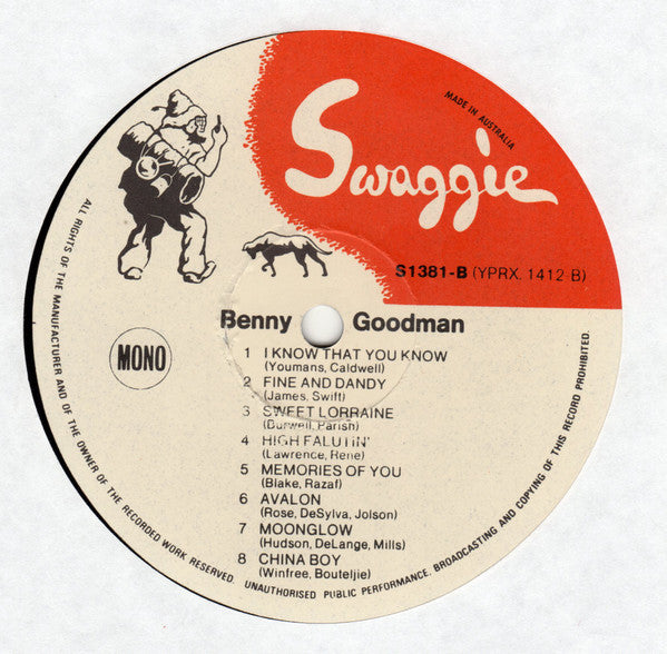 Benny Goodman : Classics In Jazz (LP, Comp, Mono)