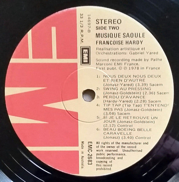 Françoise Hardy : Musique Saoule (LP, Album)