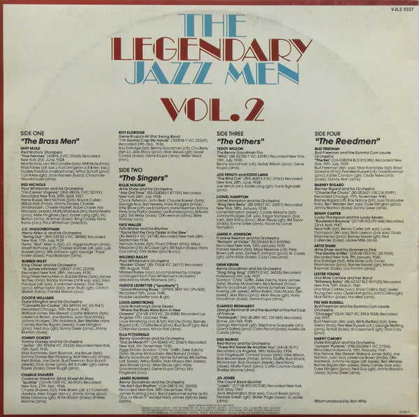 Various : The Legendary Jazz Men Vol. 2 (2xLP, Comp)