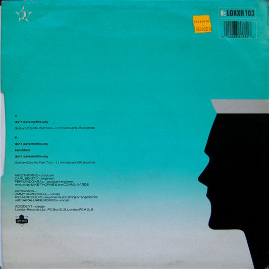 The Communards With Sarah Jane Morris : Don't Leave Me This Way (Gotham City Mix) (12", Single)
