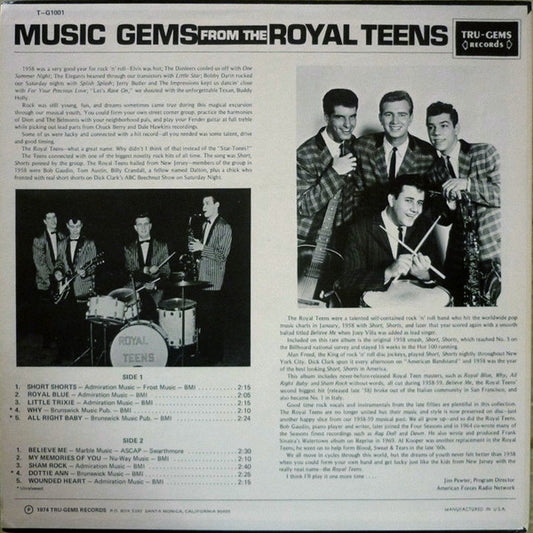 The Royal Teens : Music Gems From The Royal Teens (LP, Comp, RE)