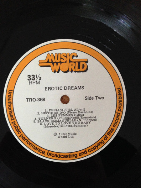 Various : Erotic Dreams (LP, Comp)