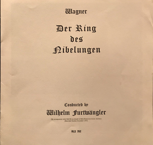 Richard Wagner, Wilhelm Furtwängler : Der Ring Des Nibelungen (18xLP, Mono + Box)