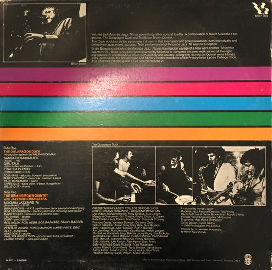 Various : Moomba Jazz '76 (Live From The Dallas Brooks Hall) (LP, Club)