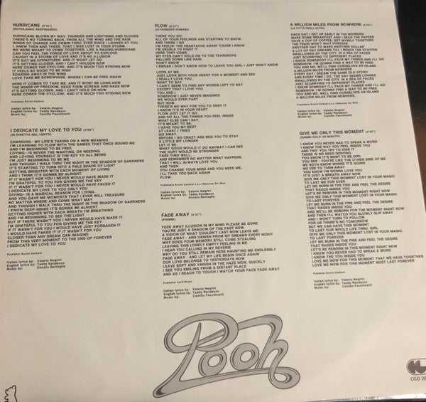 Pooh : Hurricane (LP, Album)