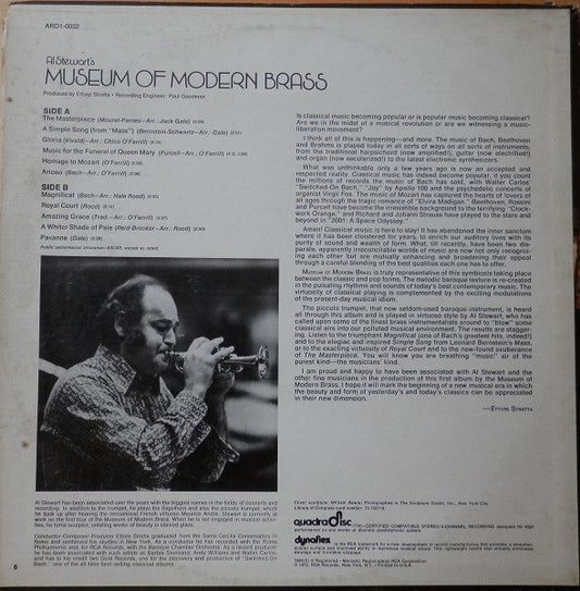 Al Stewart (3) : Al Stewart's Museum Of Modern Brass (LP, Album, Quad)
