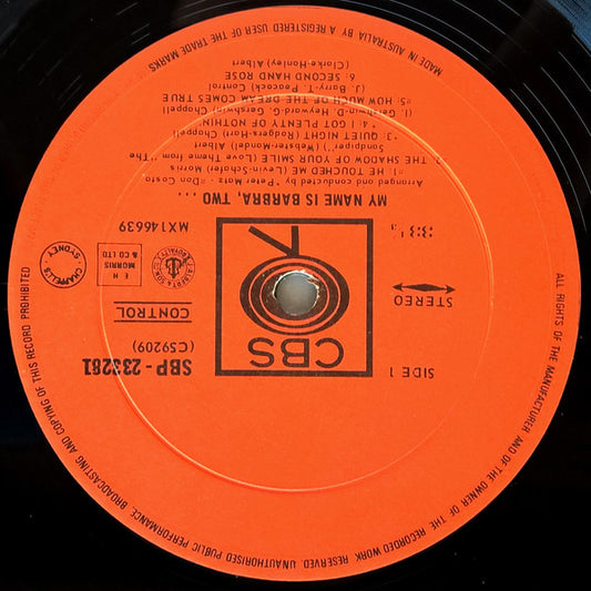 Barbra Streisand : My Name Is Barbra, Two... (LP, Album)