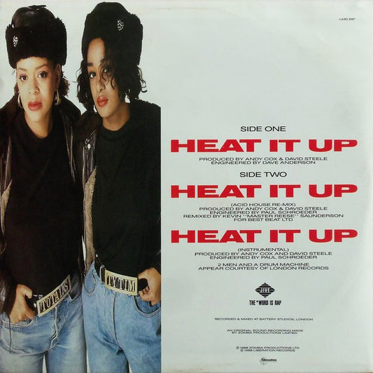 The Wee Papa Girl Rappers* Featuring 2 Men And A Drum Machine* : Heat It Up (12")