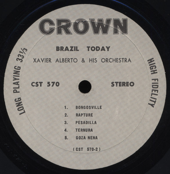 Xavier Alberto & His Orchestra : Brazil Today featuring Guantanamera (LP)