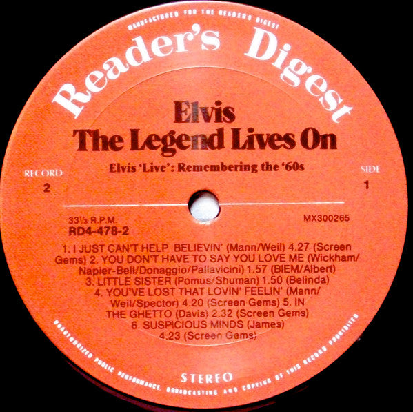 Elvis* : The Legend Lives On (7xLP, Comp + Box, Col)