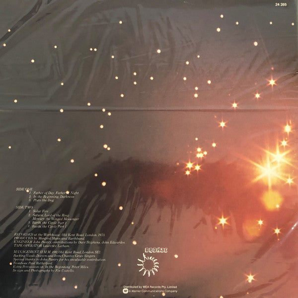 Manfred Mann's Earth Band : Solar Fire (LP, Album, RE)