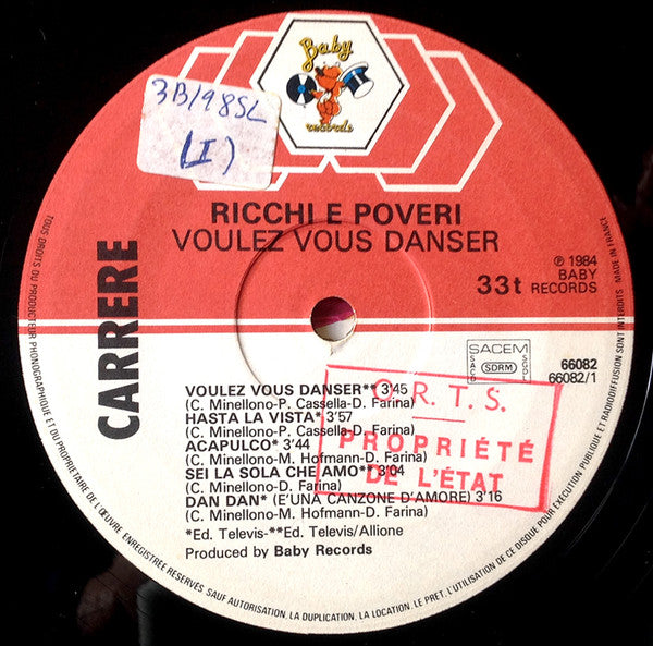 Ricchi E Poveri : Voulez Vous Danser (LP, Album)