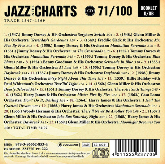 Various : Jazz In The Charts 71/100 (Track 1547-1569) (Dearly Beloved 1942 (5)) (CD, Comp, Mono)