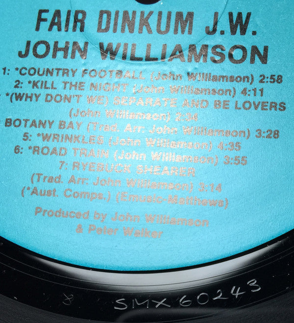 John Williamson : Fair Dinkum J.W. (LP, Album)