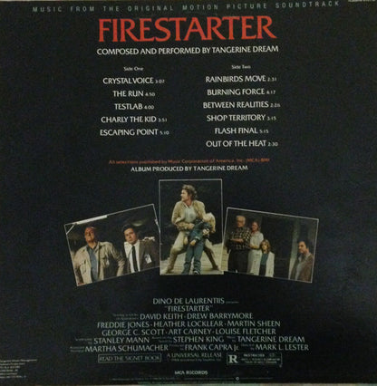 Tangerine Dream : Firestarter (Music From The Original Motion Picture Soundtrack)  (LP, Album)