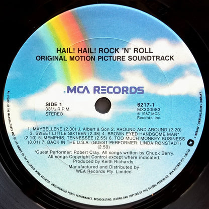 Chuck Berry : Hail! Hail! Rock 'N' Roll (Original Motion Picture Soundtrack) (LP, Album)
