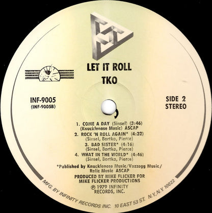 TKO (5) : Let It Roll (LP, Album, Pin)