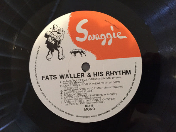 Fats Waller & His Rhythm : Volume One 1934 (LP, Comp, Mono)