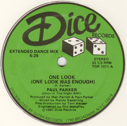 Paul Parker : One Look (One Look Was Enough) (12", Single)