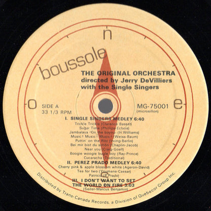 The Original Orchestra Directed By Jerry De Villiers With Single Singers : The Original Orchestra With The Single Singers (LP, Album)