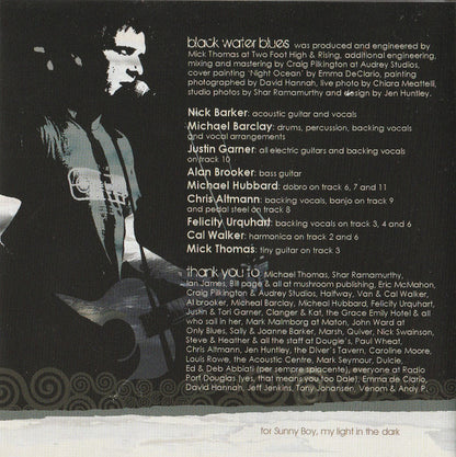 Nick Barker (2) : Black Water Blues (CD, Album)
