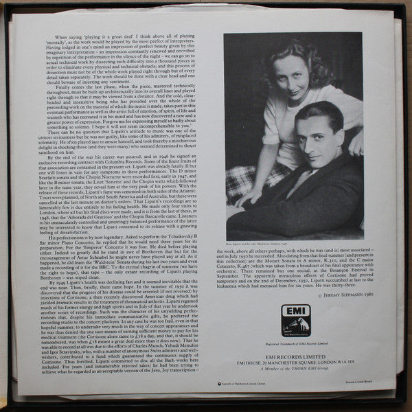 Dinu Lipatti : The Art Of Dinu Lipatti (4xLP, Comp, Mono + Box)