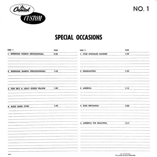 Dan Kirsten : Release No. 4 - Special Occasions (LP, Album, Mono)