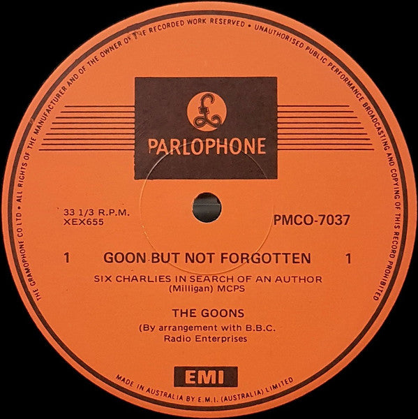 The Goons : Goon .. But Not Forgotten (LP, Mono, RE)