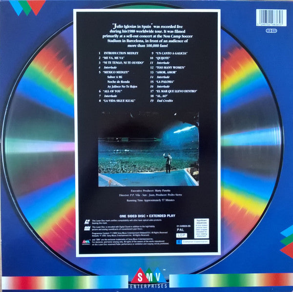 Julio Iglesias : In Spain (Laserdisc, 12", S/Sided, Album, PAL)