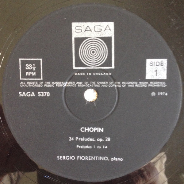 Frédéric Chopin, Sergio Fiorentino : Preludes (LP, RE)