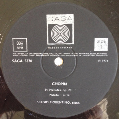 Frédéric Chopin, Sergio Fiorentino : Preludes (LP, RE)