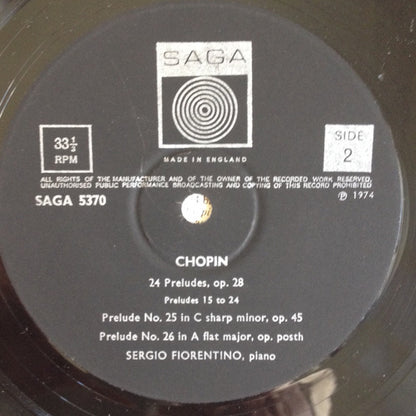 Frédéric Chopin, Sergio Fiorentino : Preludes (LP, RE)