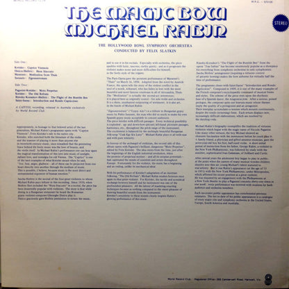 Michael Rabin : The Magic Bow (LP, Album, Club, RE)