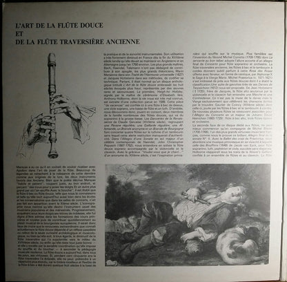 Ars Antiqua De Paris, Les Musiciens De Provence, Les Eleves De La Classe D'Instruments Anciens De La Schola Cantorum, The Praetorius Consort, Jean-Claude Veilhan, Marie-Françoise Bloch, Guy Robert : L'Art De La Flûte Douce Et De La Flûte Traversière Ancienne (LP, Gat)